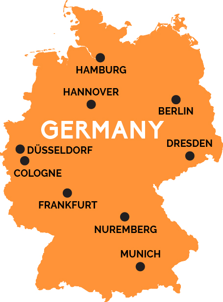 Map Of Germany Railpass Com