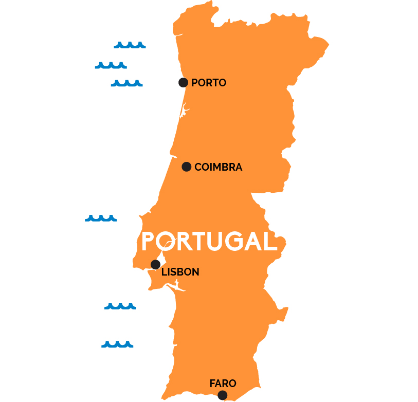 Algarve, Portugal Map