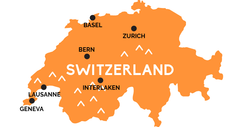 Map of Switzerland