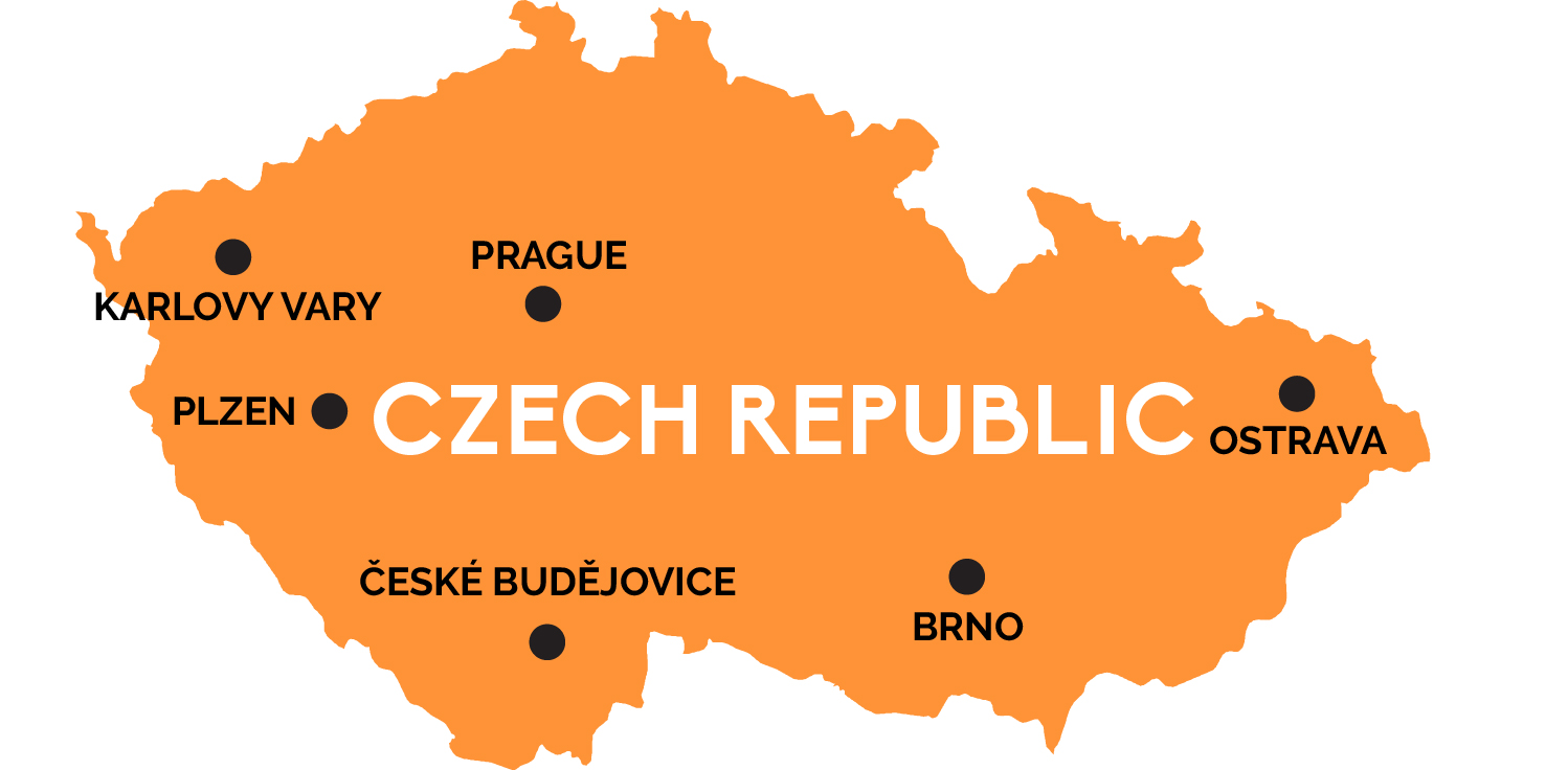 Map Of Czech Republic Railpass Com