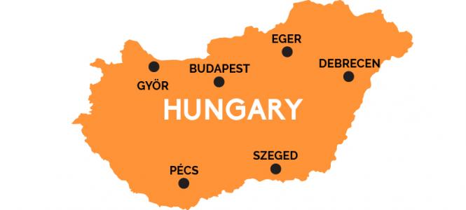 Map of Hungary