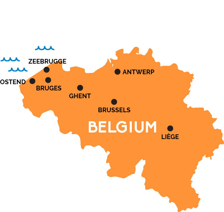 Map of Belgium