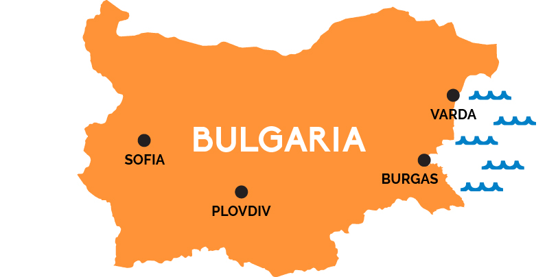 Map of Bulgaria