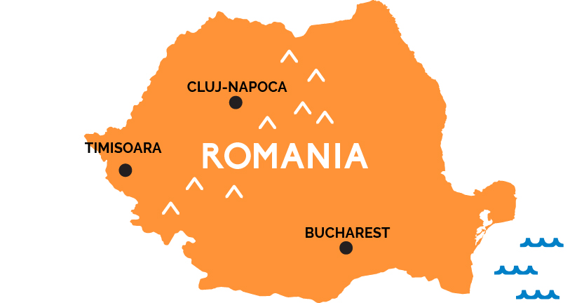 Map of Romania