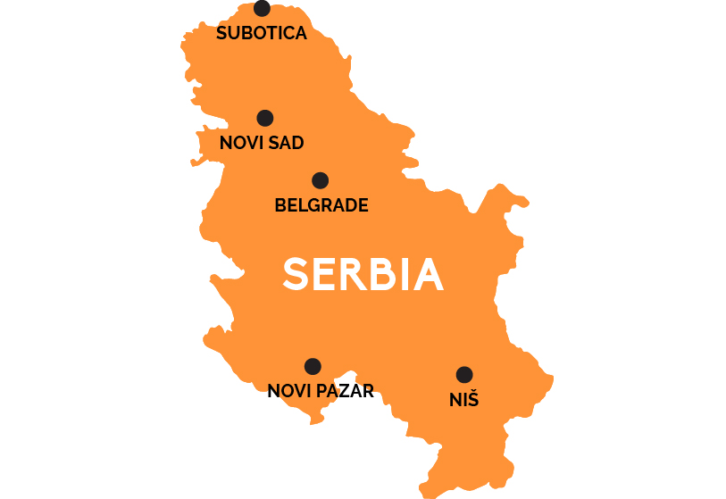 Map of Serbia