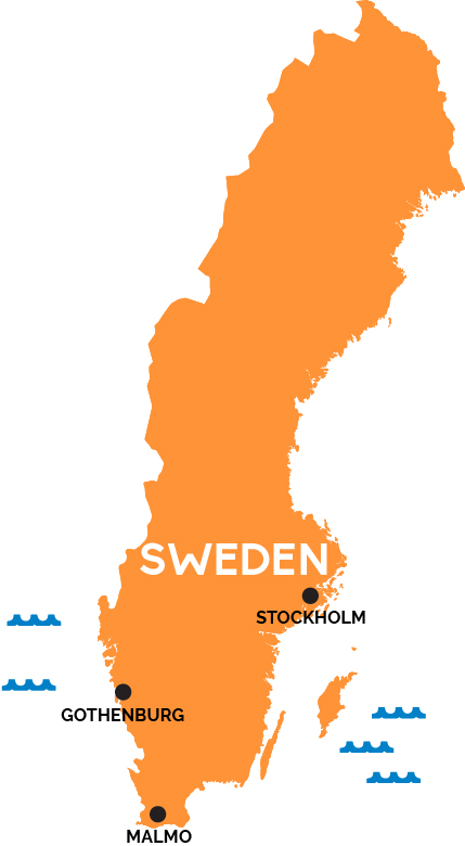 Map of Sweden