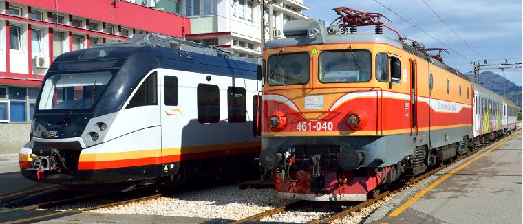 Trains in Montenegro