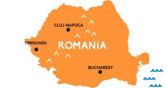 Map of Romania