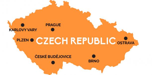 Map of Czech Republic