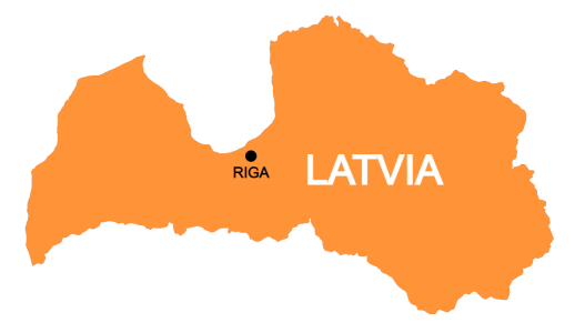 Map of Latvia